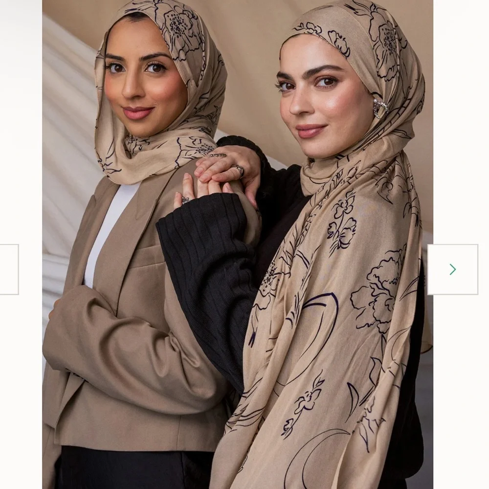 NWT Vela x Nominal Celestial Floral Sand Scarf Hijab - Picture 2 of 3